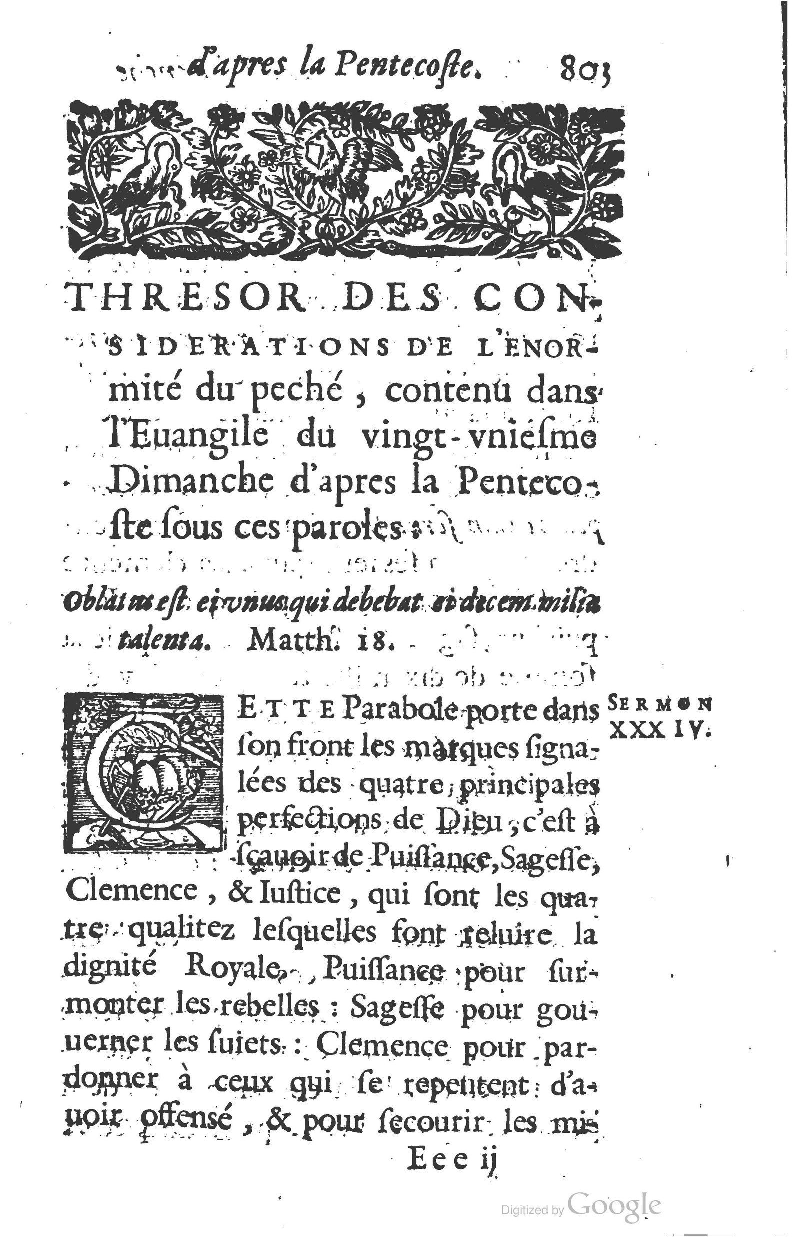 1629 - Manassés de Préaulx - Sermons ou Trésors de la piété chrétienne - BM Lyon