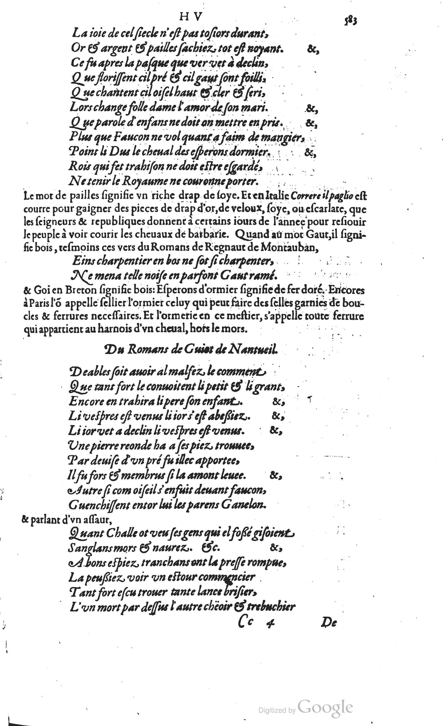 1585 - Barthélemy Honorat - Bibliothèques françaises - BSB Munich