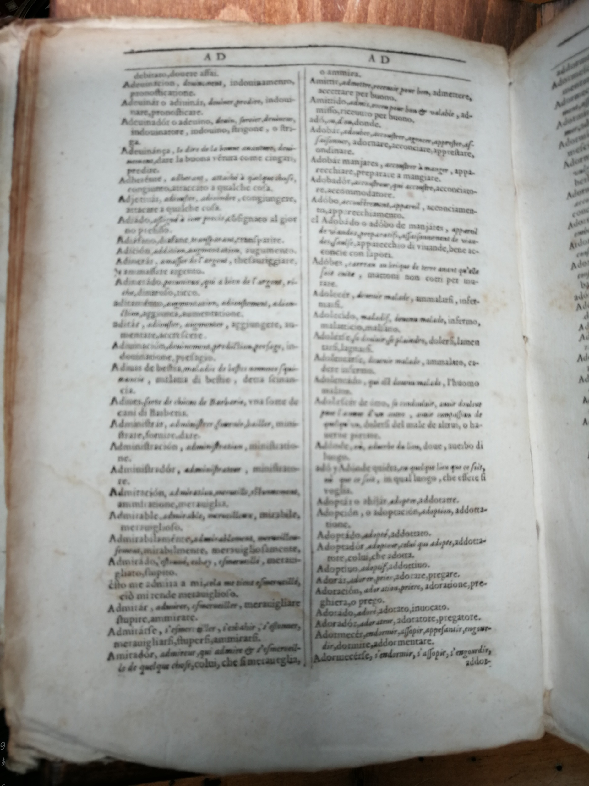 1609 - Philippe Albert et Alexandre Pernet - Trésor des trois langues française, italienne et espagnole (Première partie) - Venezia Marciana