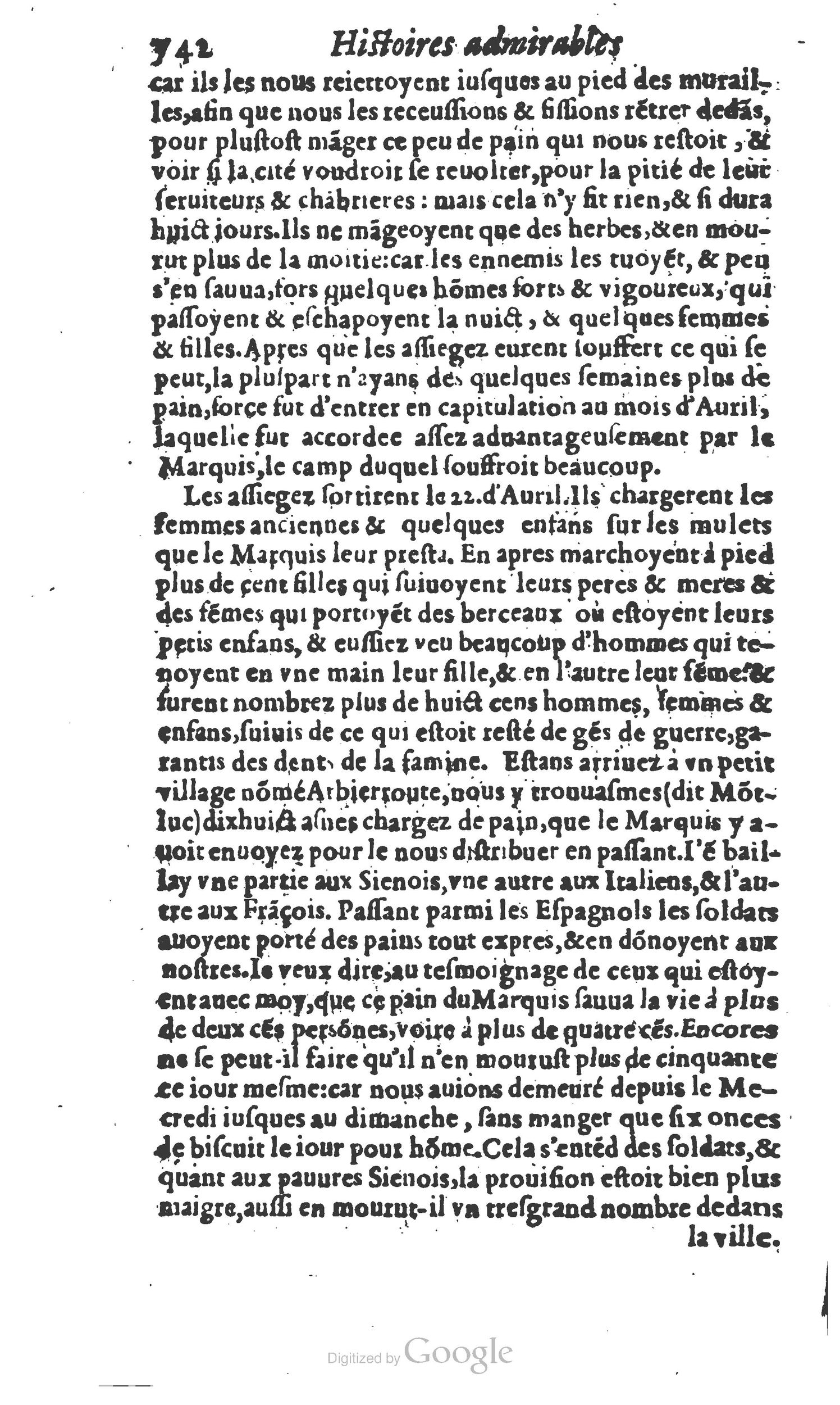 1610 - Paul Marceau - Trésor d’histoires admirables et mémorables - Princeton