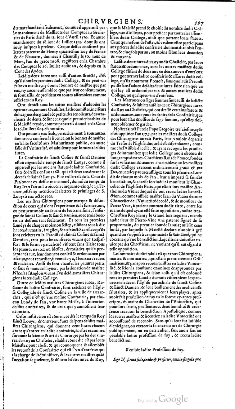 1629 - Veuve Nicolas Buon - Trésor du droit français (21754 T. 1) - BM Lyon