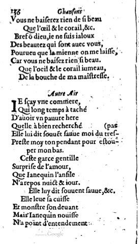 1623 - Jacques Cailloüé - Trésor ou recueil des chansons amoureuses - British Library