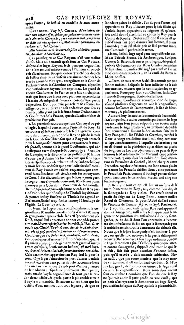 1629 - Veuve Nicolas Buon - Trésor du droit français (21754 T. 1) - BM Lyon