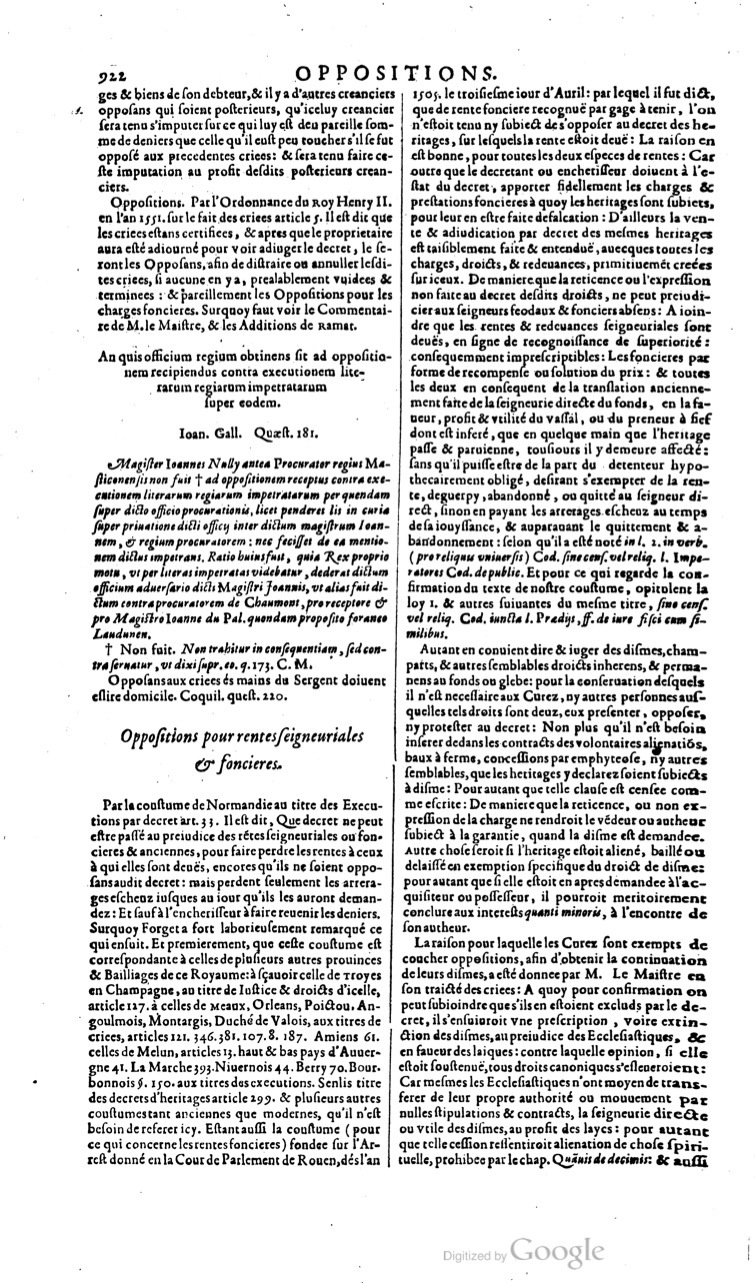 1629 - Veuve Nicolas Buon - Trésor du droit français (21754 T. 2) - BM Lyon