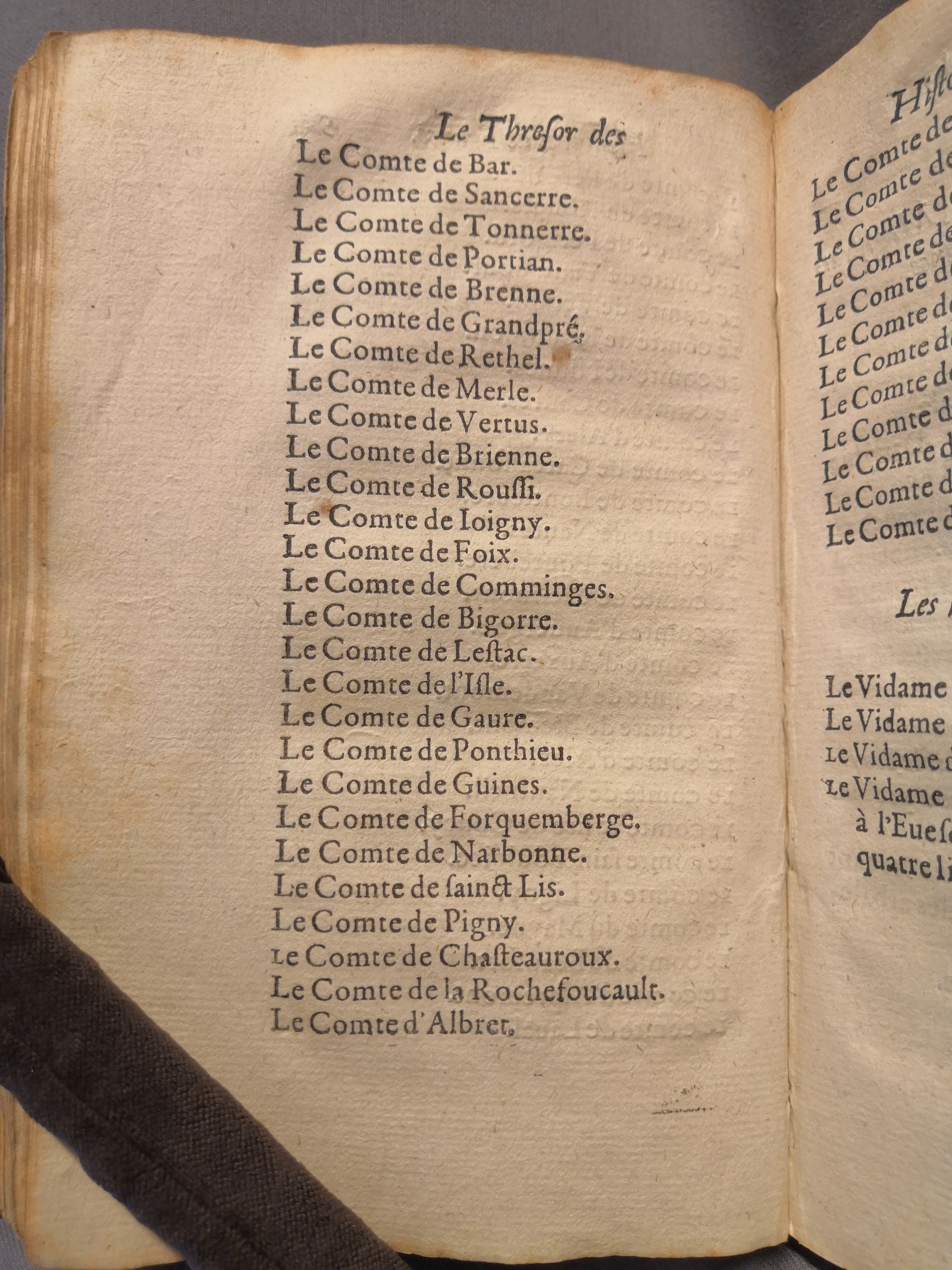 1614 - Jean Corrozet - Trésor des histoires de France - Amsterdam