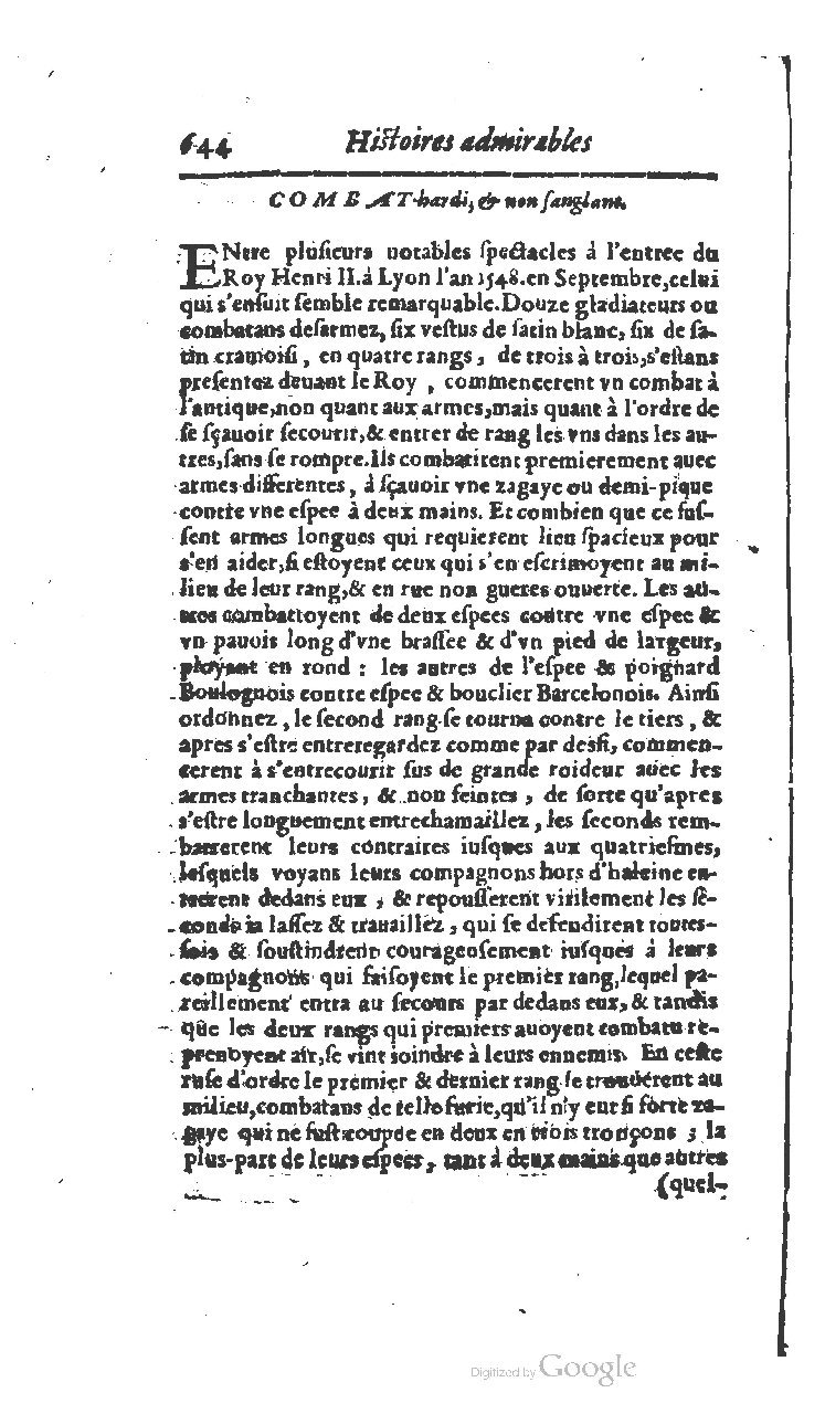 1610 - Paul Marceau - Trésor d’histoires admirables et mémorables - BSB Munich