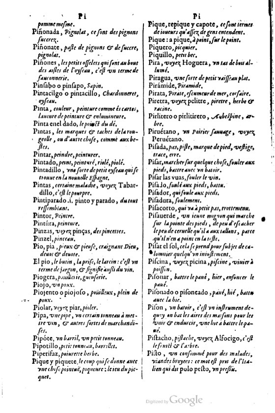 1621 - Adrian Tiffaine - Trésor des deux langues espagnole et française - BM Lyon