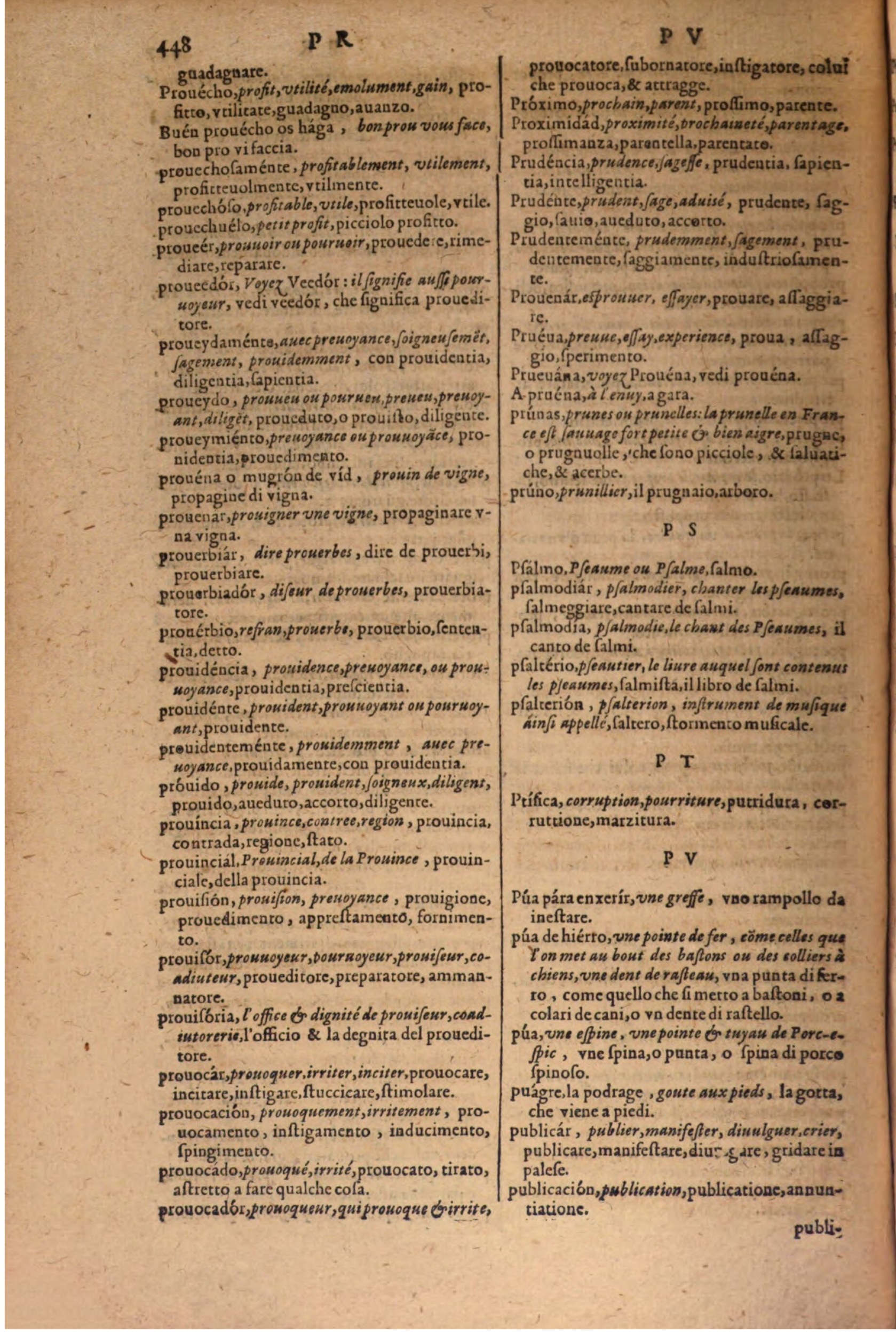 1606 - Samuel Crespin - Thresor des trois langues, francoise, italiene et espagnolle - BSB Munich