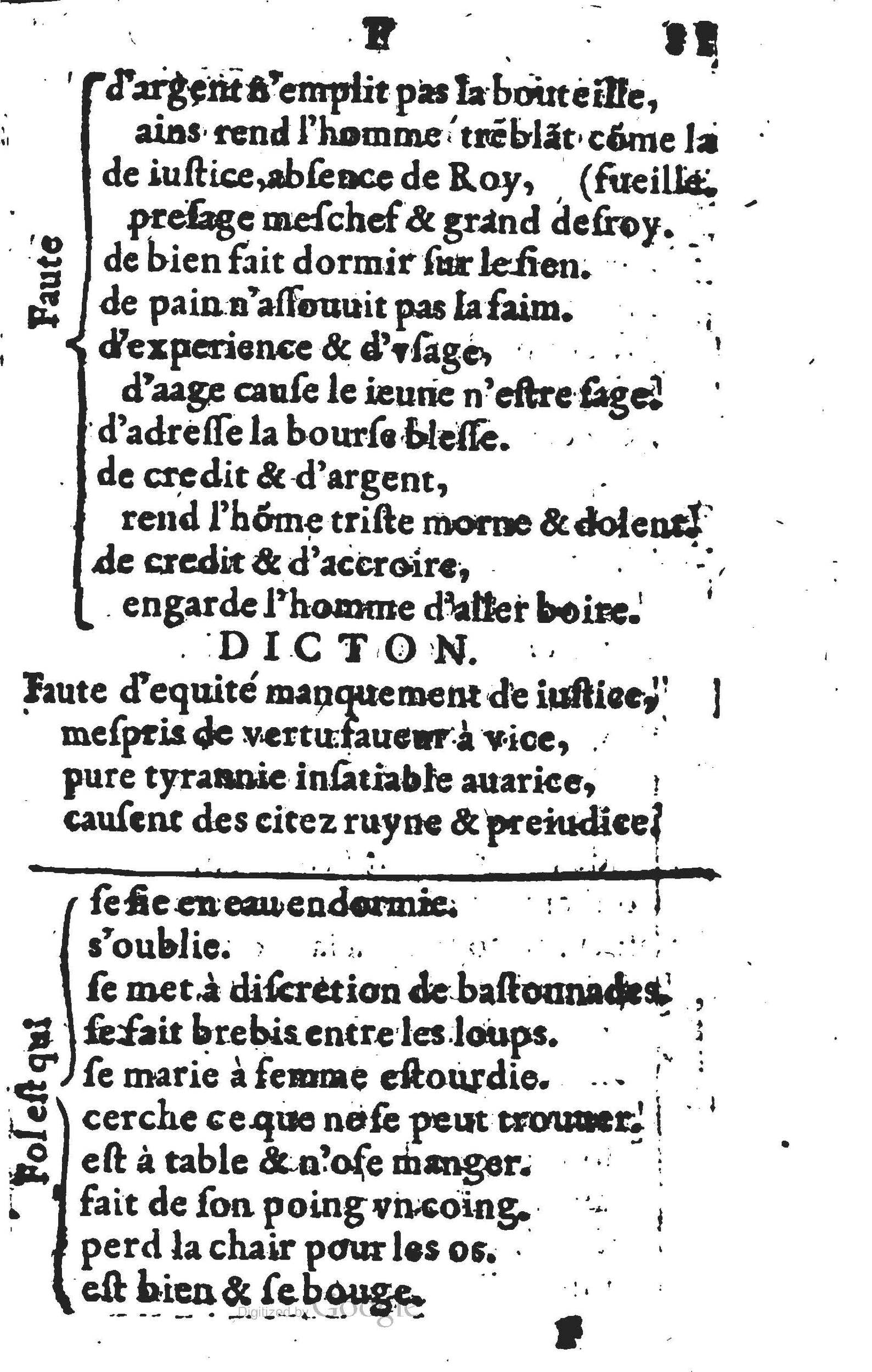 1578 - Nicolas Lescuyer - Trésor des sentences dorées - UGent