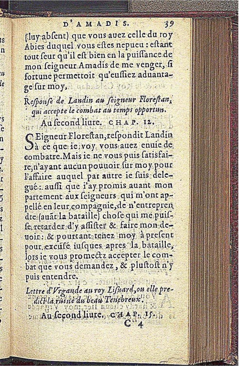 1573 - Olivier de Harsy - Trésor des Amadis - Edimbourg 1573 - Olivier de Harsy - Trésor des Amadis - Edimbourg