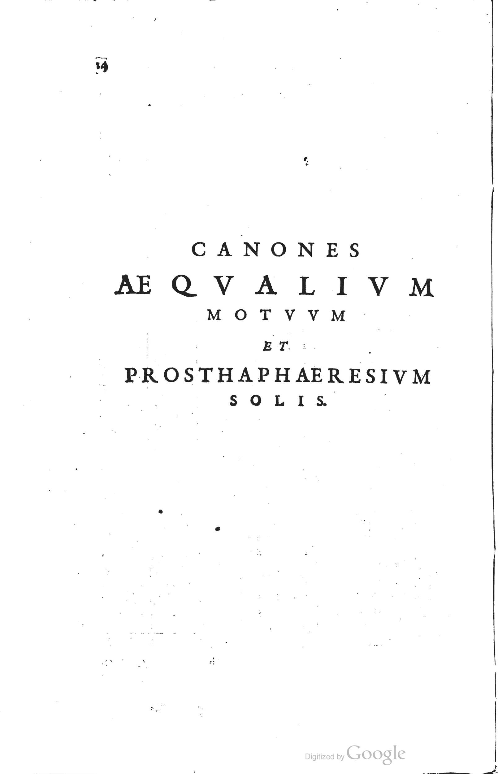 1634 - Zacharie Roman - Les Tables perpétuelles - Universiteit Leiden