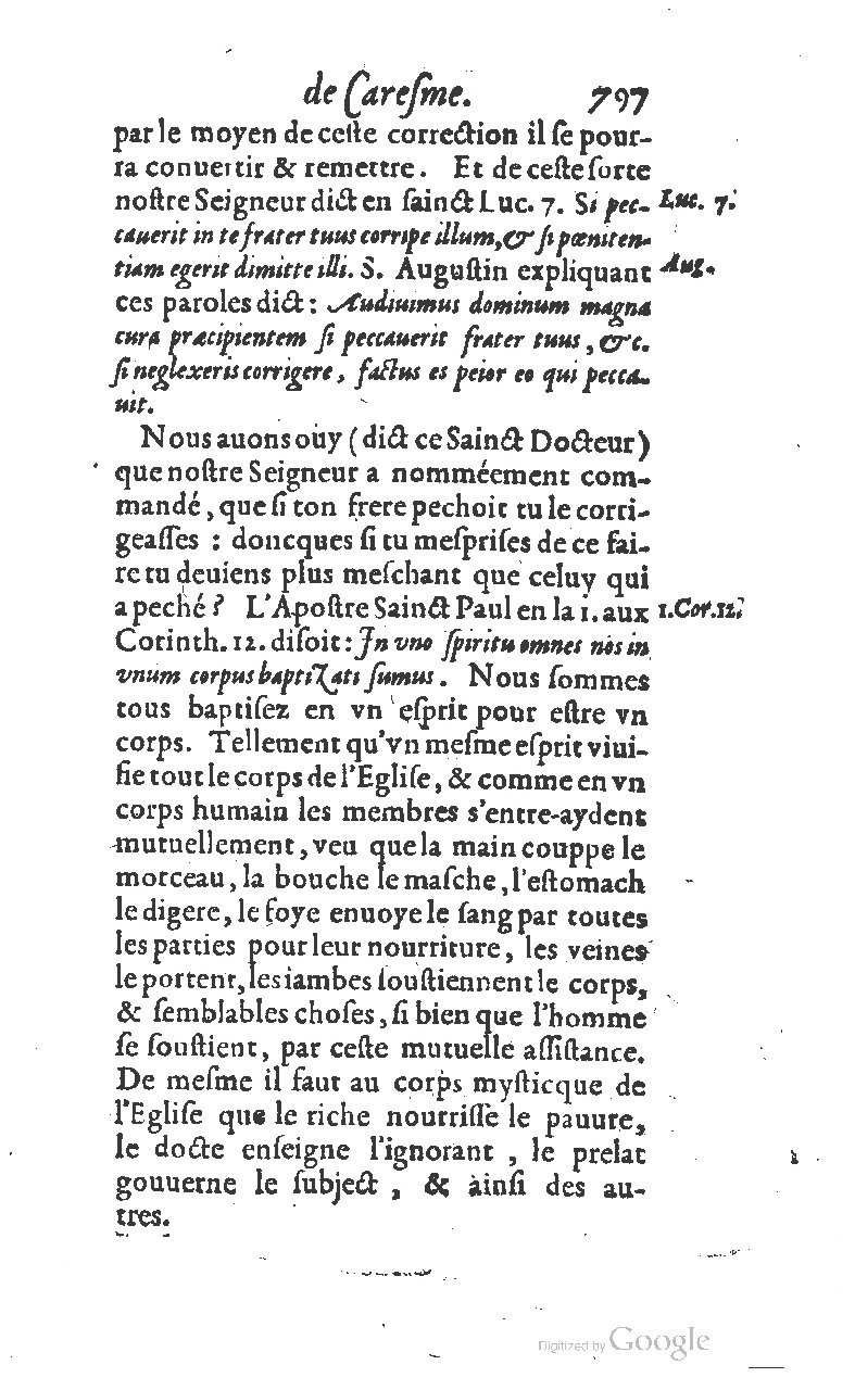 1607 - Nicolas Du Fossé - Trésor quadragésimal - T 01 - BM Lyon