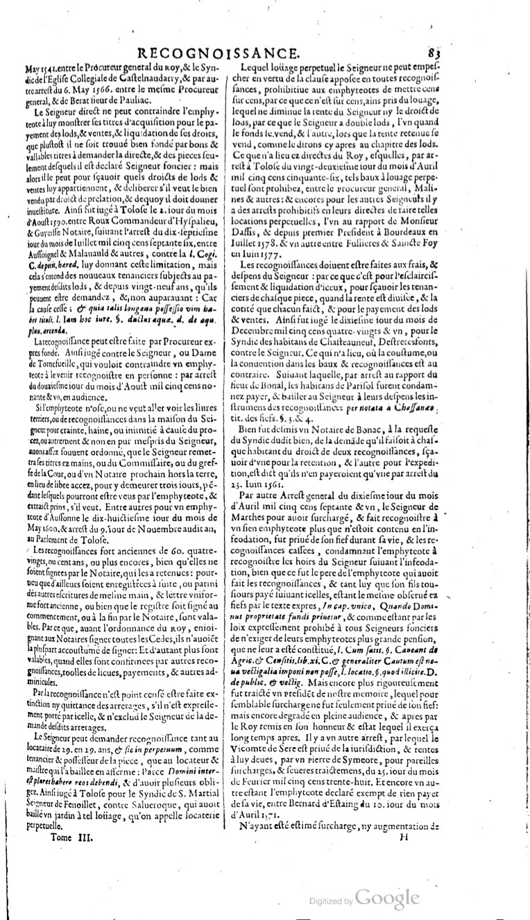 1629 - Veuve Nicolas Buon - Trésor du droit français (21754 T. 3) - BM Lyon