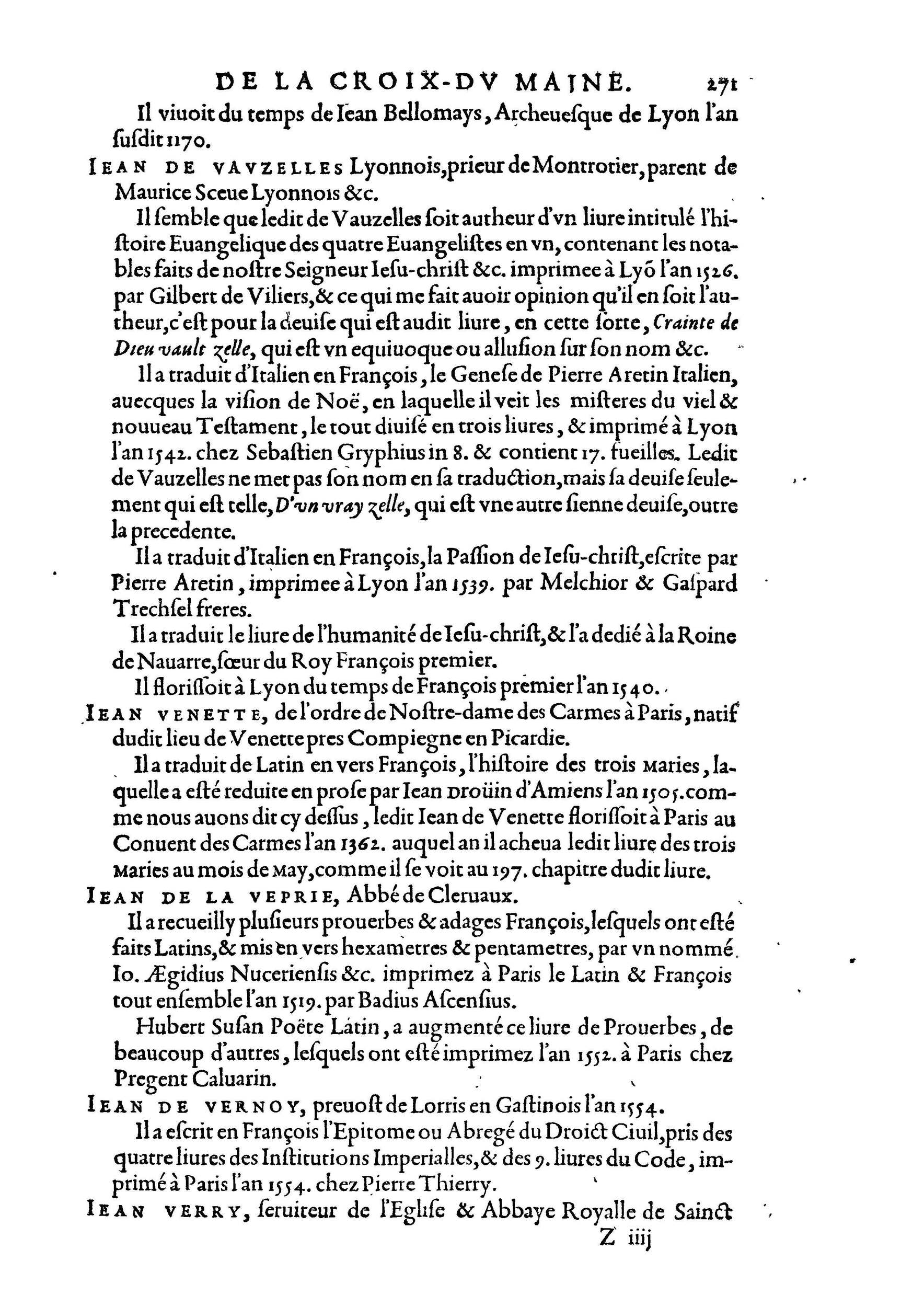 1584 - Abel L&#039;Angelier - Bibliothèques françaises - BnF