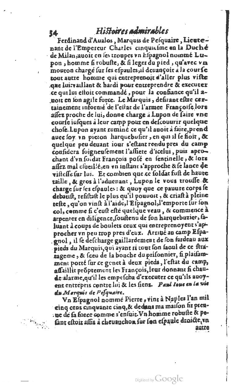 1610 - Paul Marceau - Trésor d’histoires admirables et mémorables - BSB Munich