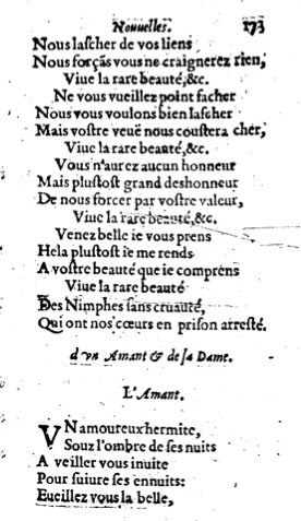 1623 - Jacques Cailloüé - Trésor ou recueil des chansons amoureuses - British Library