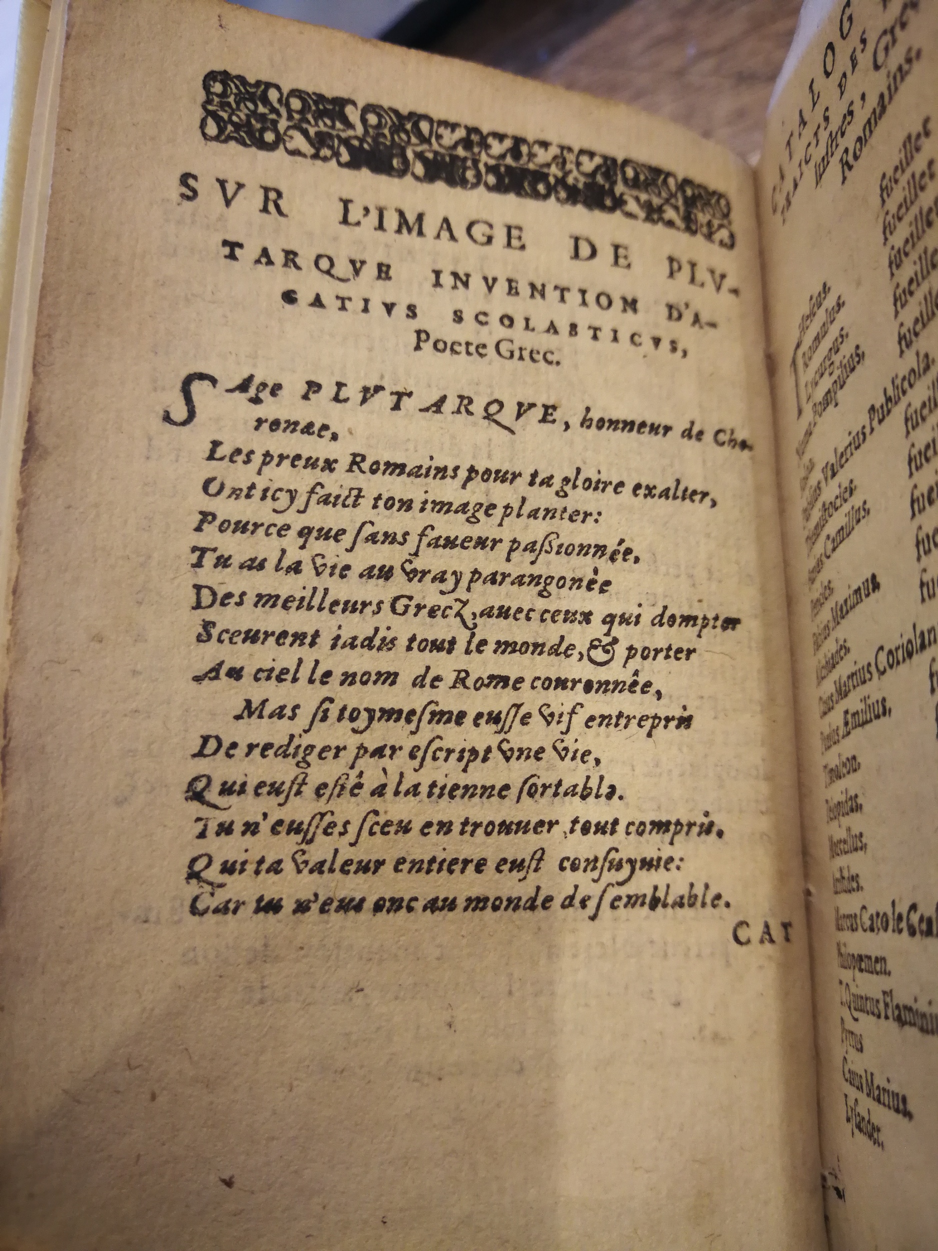 1569 - Benoît Rigaud - Trésor des vies de Plutarque - BNC Florence