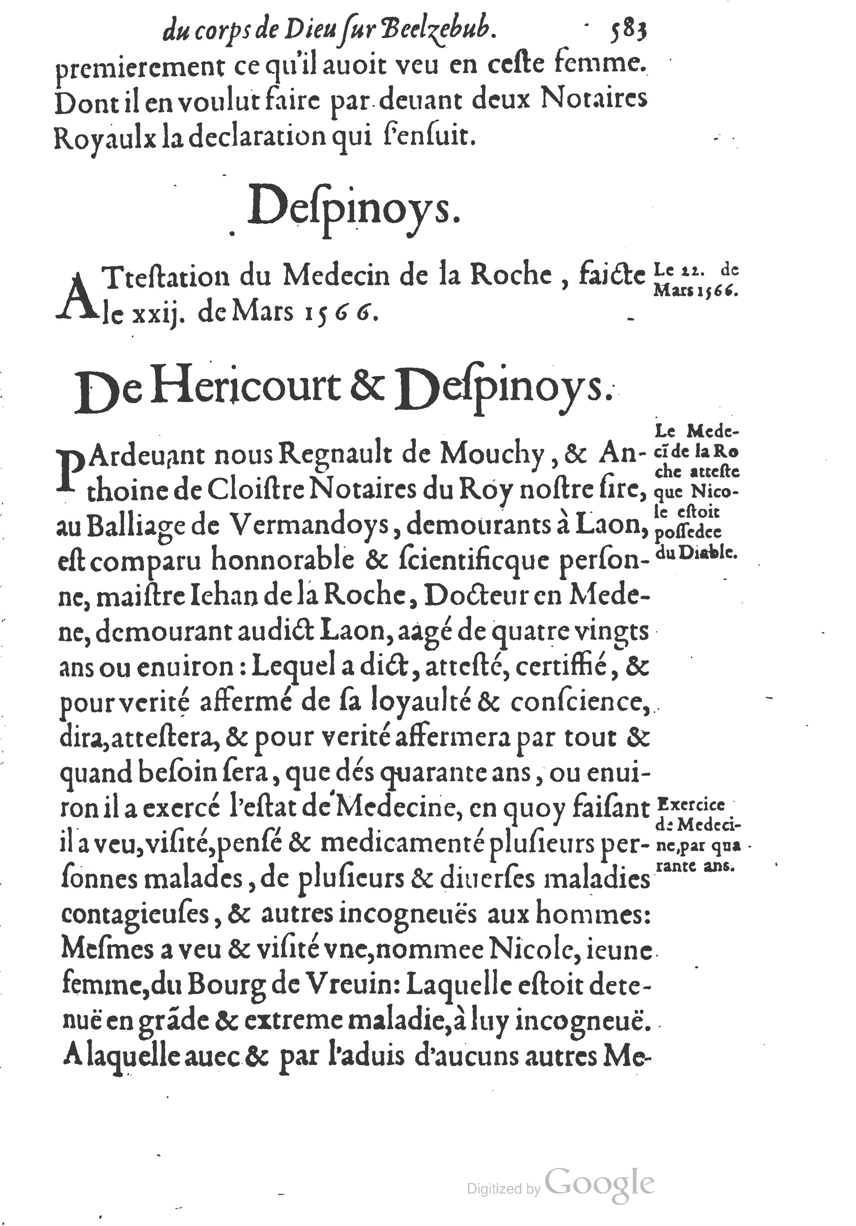 1578 - Nicolas Chesneau - Trésor et entière histoire de la triomphante victoire du corps de Dieu sur l’esprit malin - British Library