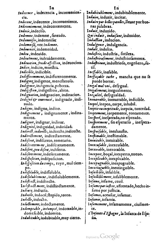 1621 - Adrian Tiffaine - Trésor des deux langues espagnole et française - BM Lyon