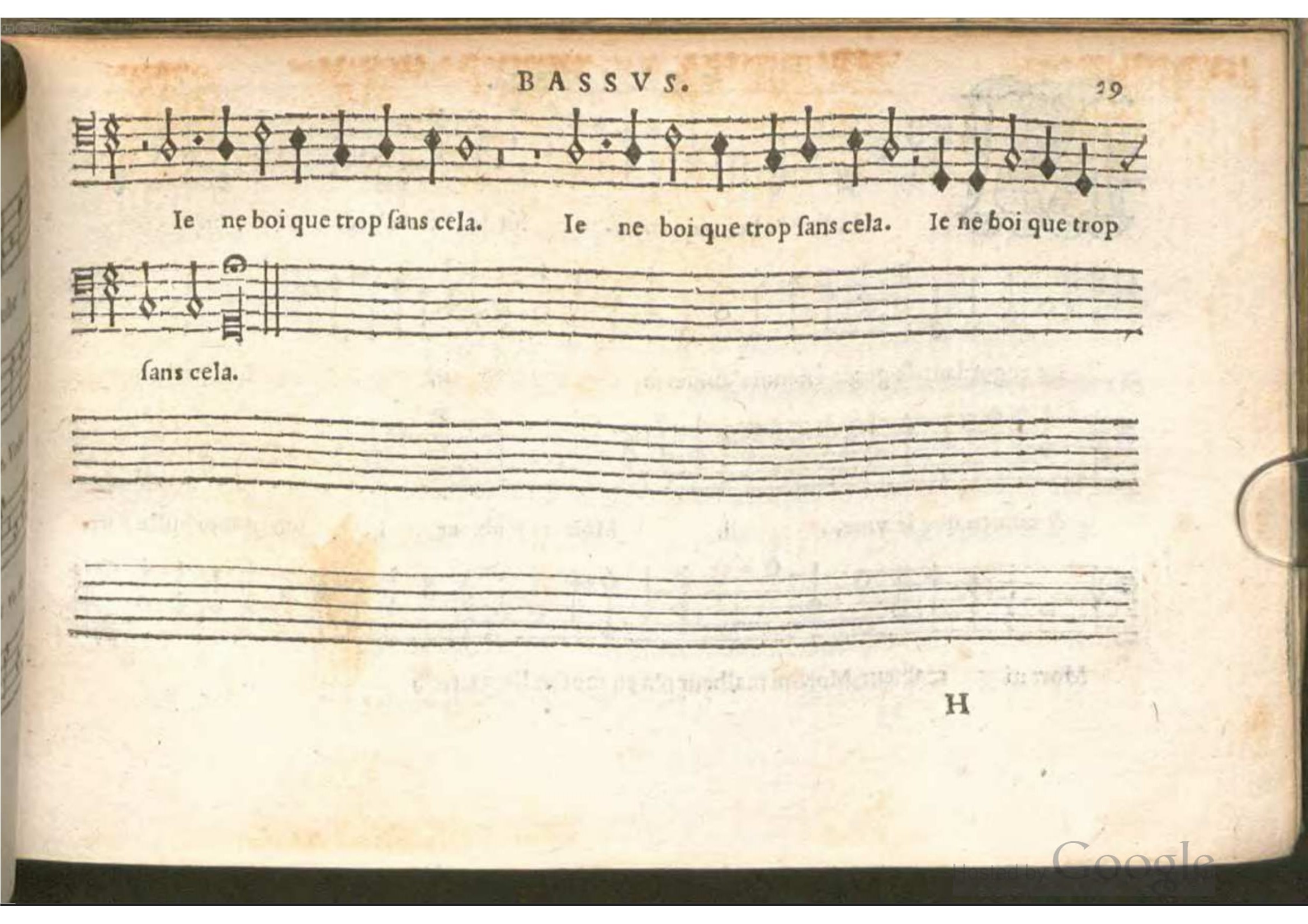 1576 - [Pierre de Saint-André] - Trésor de musique d’Orlande de Lassus Bassus - BSB Munich