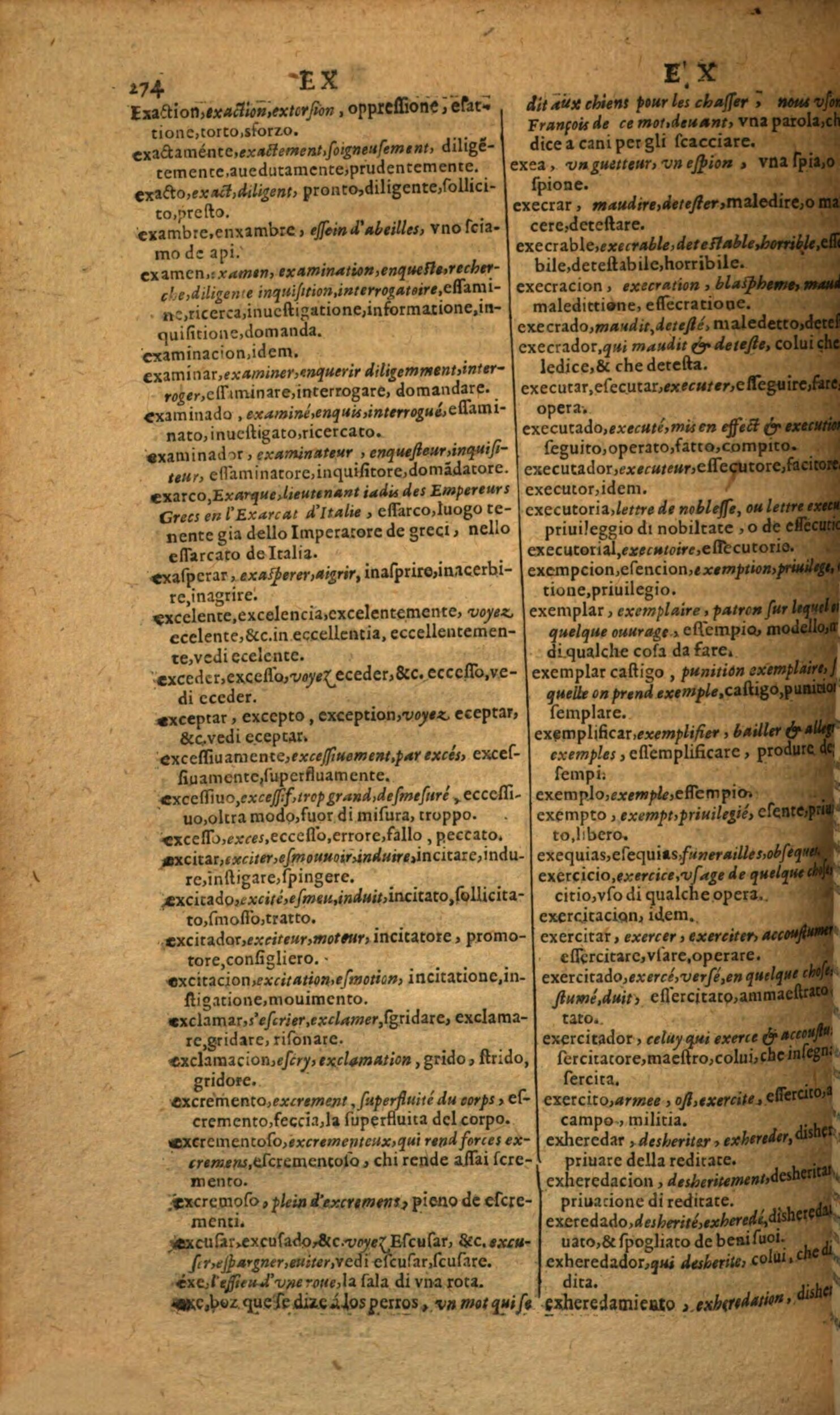 1617 - Samuel Crespin - Trésor des trois langues espagnole, française et italienne (Première partie) - Regensburg