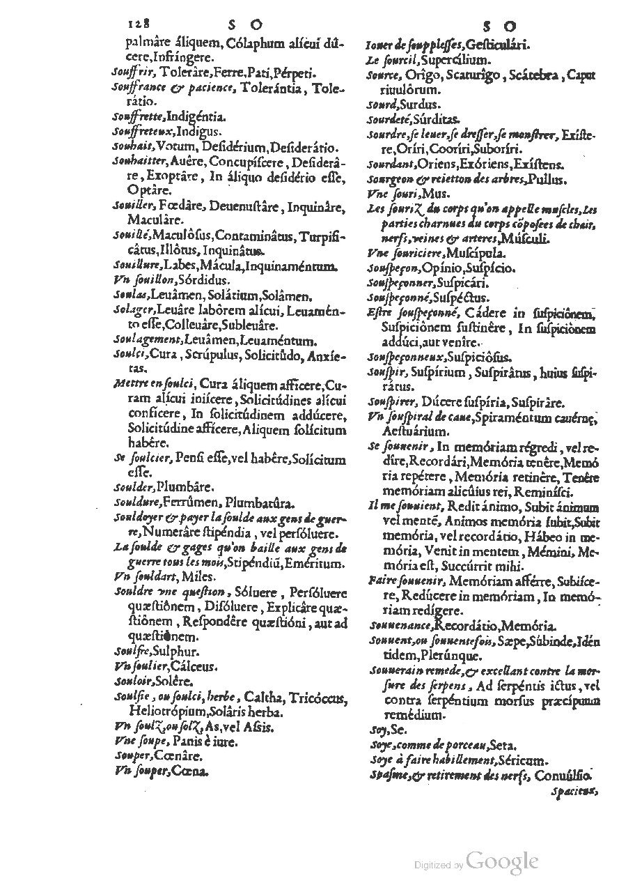 1558 - Guillaume Rouillé - Trésor des mots et traits français - BSB Munich
