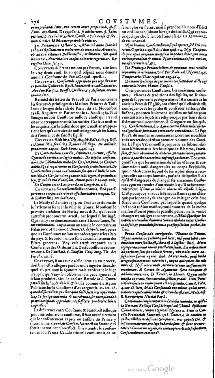 1629 - Veuve Nicolas Buon - Trésor du droit français (21754 T. 1) - BM Lyon