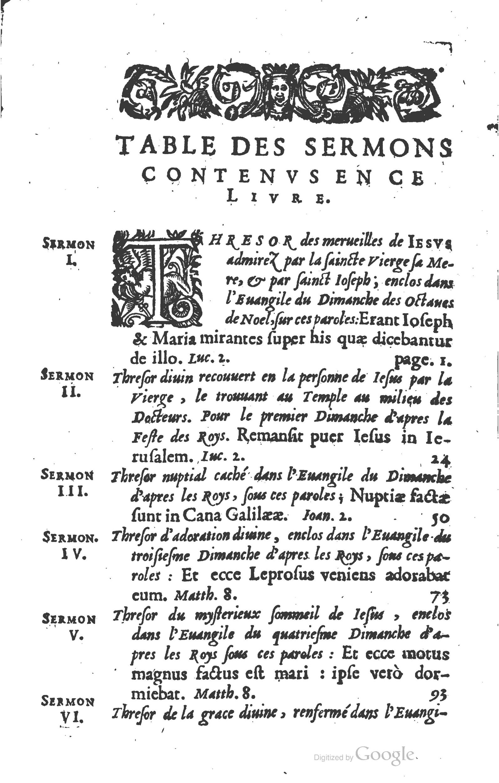 1629 - Manassés de Préaulx - Sermons ou Trésors de la piété chrétienne - BM Lyon