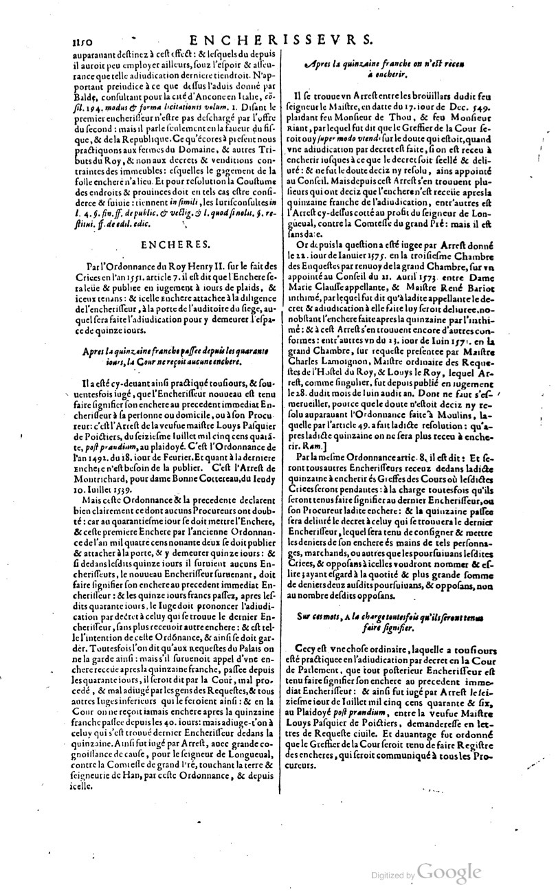 1629 - Veuve Nicolas Buon - Trésor du droit français (21754 T. 1) - BM Lyon 1629 - Veuve Nicolas Buon - Trésor du droit français (21754 T. 1) - BM Lyon