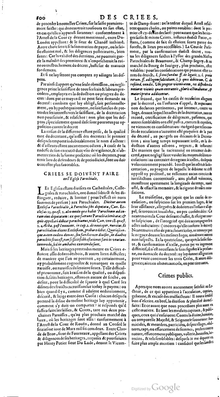 1629 - Veuve Nicolas Buon - Trésor du droit français (29620 T. 1) - BM Lyon