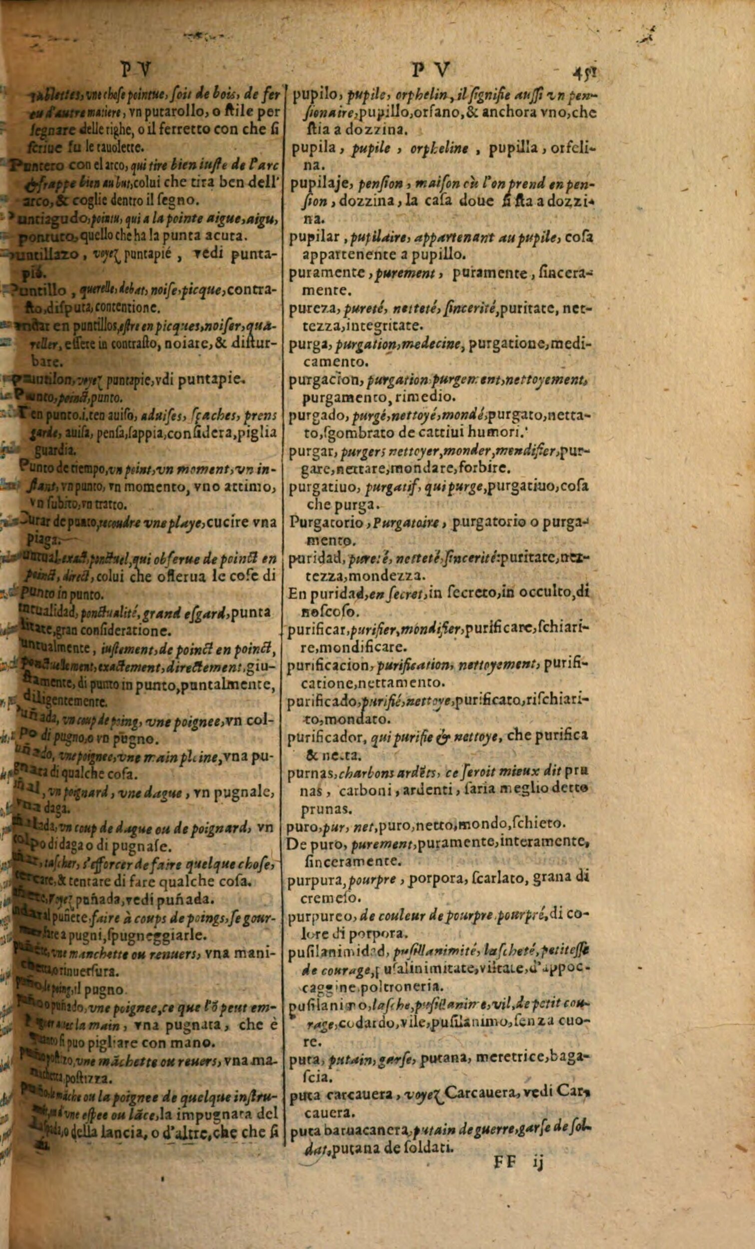 1617 - Samuel Crespin - Trésor des trois langues espagnole, française et italienne (Première partie) - Regensburg