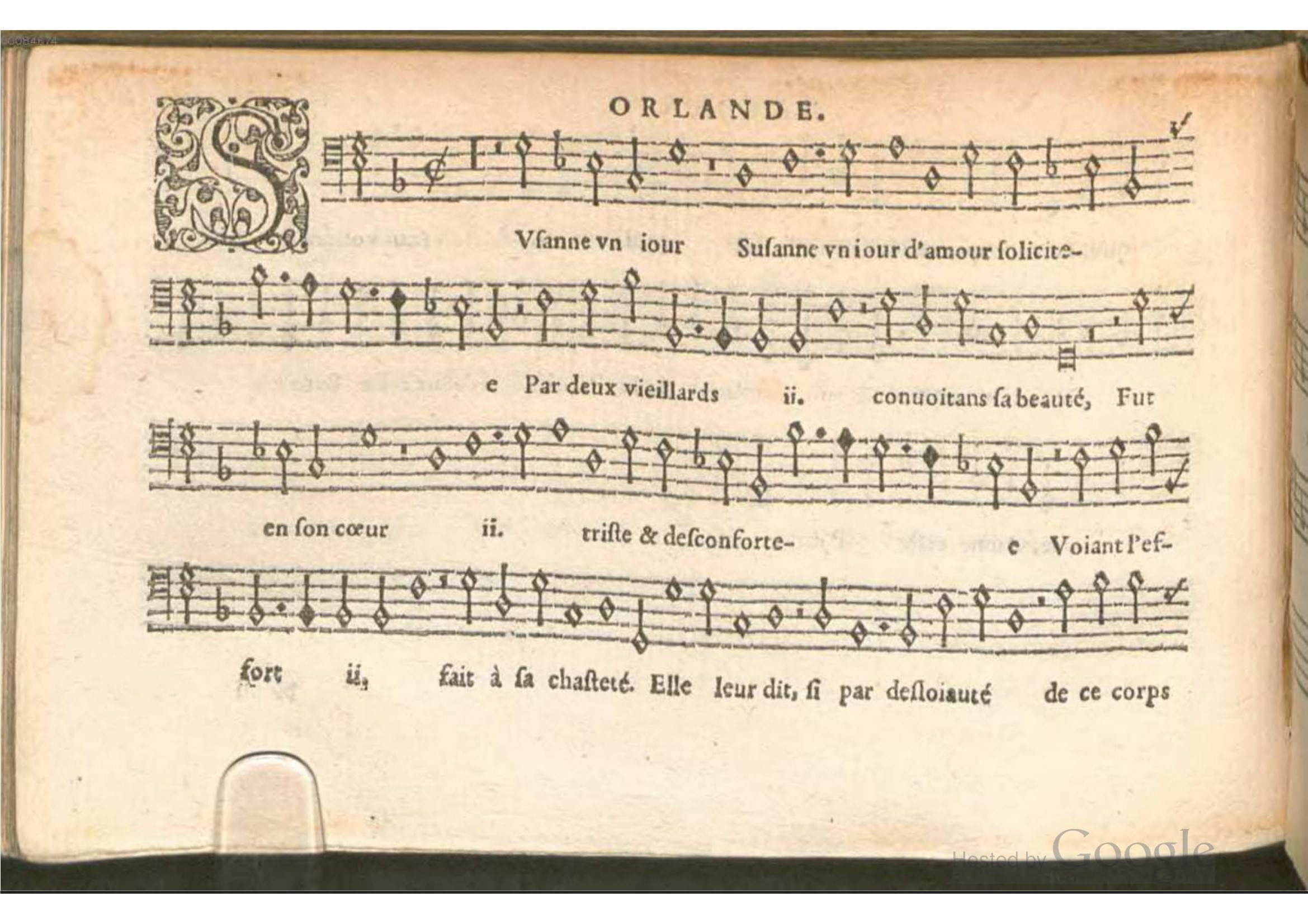 1576 - [Pierre de Saint-André] - Trésor de musique d’Orlande de Lassus Bassus - BSB Munich