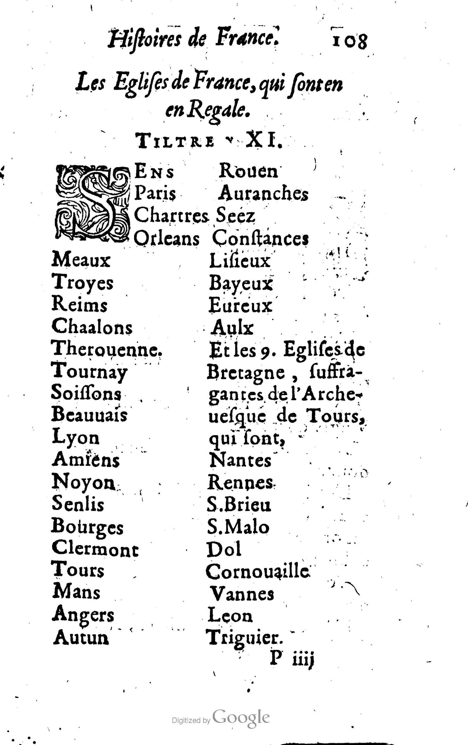 1619 - Jean Corrozet - Trésor des histoires de France - BSB Munich