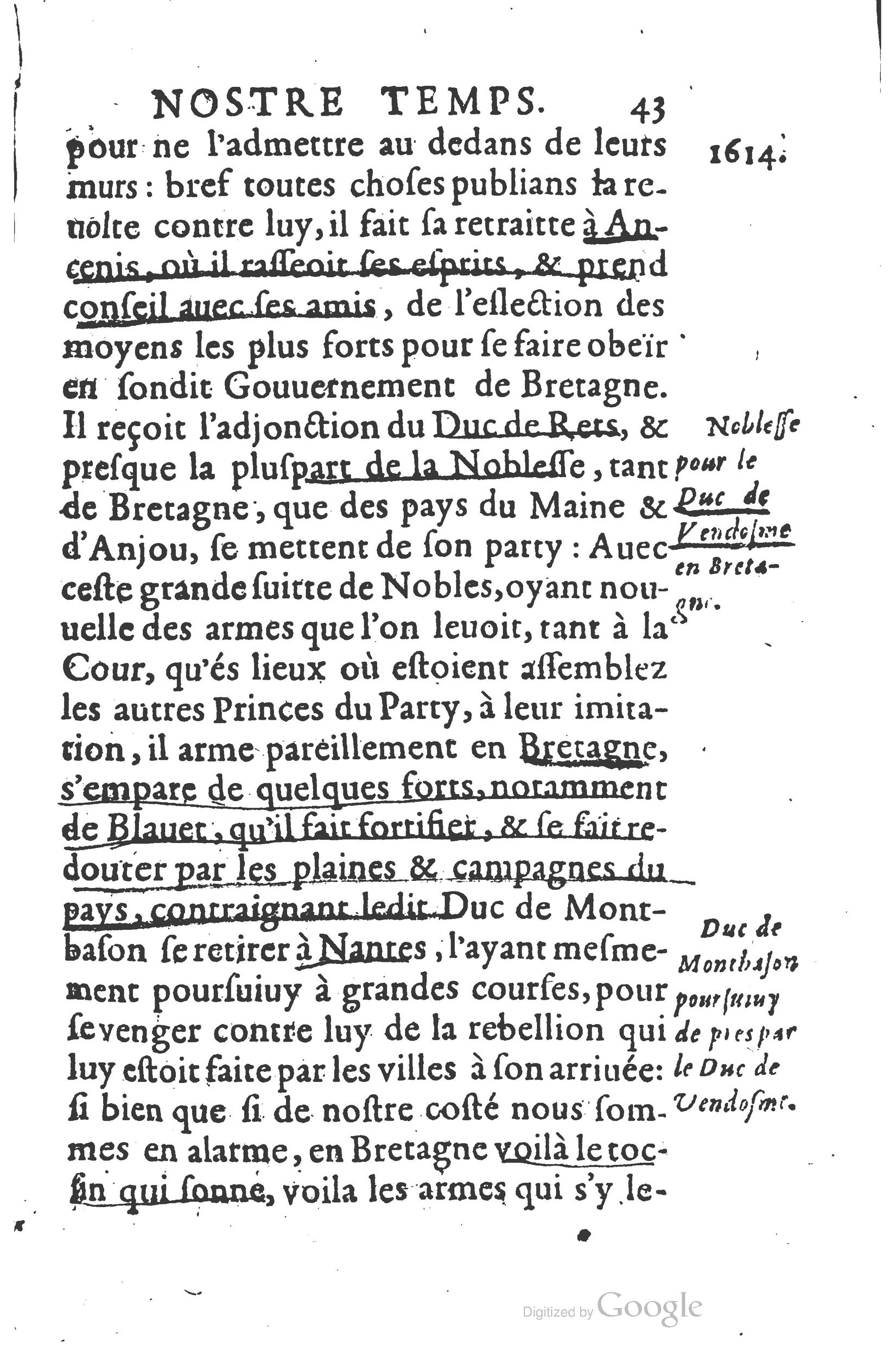 1626 - Joseph Bouillerot - Trésor de l’histoire générale de notre temps - BSB Munich