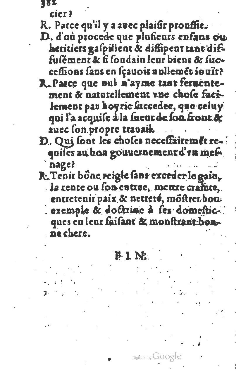 1581 - Nicolas Bonfons  - Trésor des sentences dorées - Princeton
