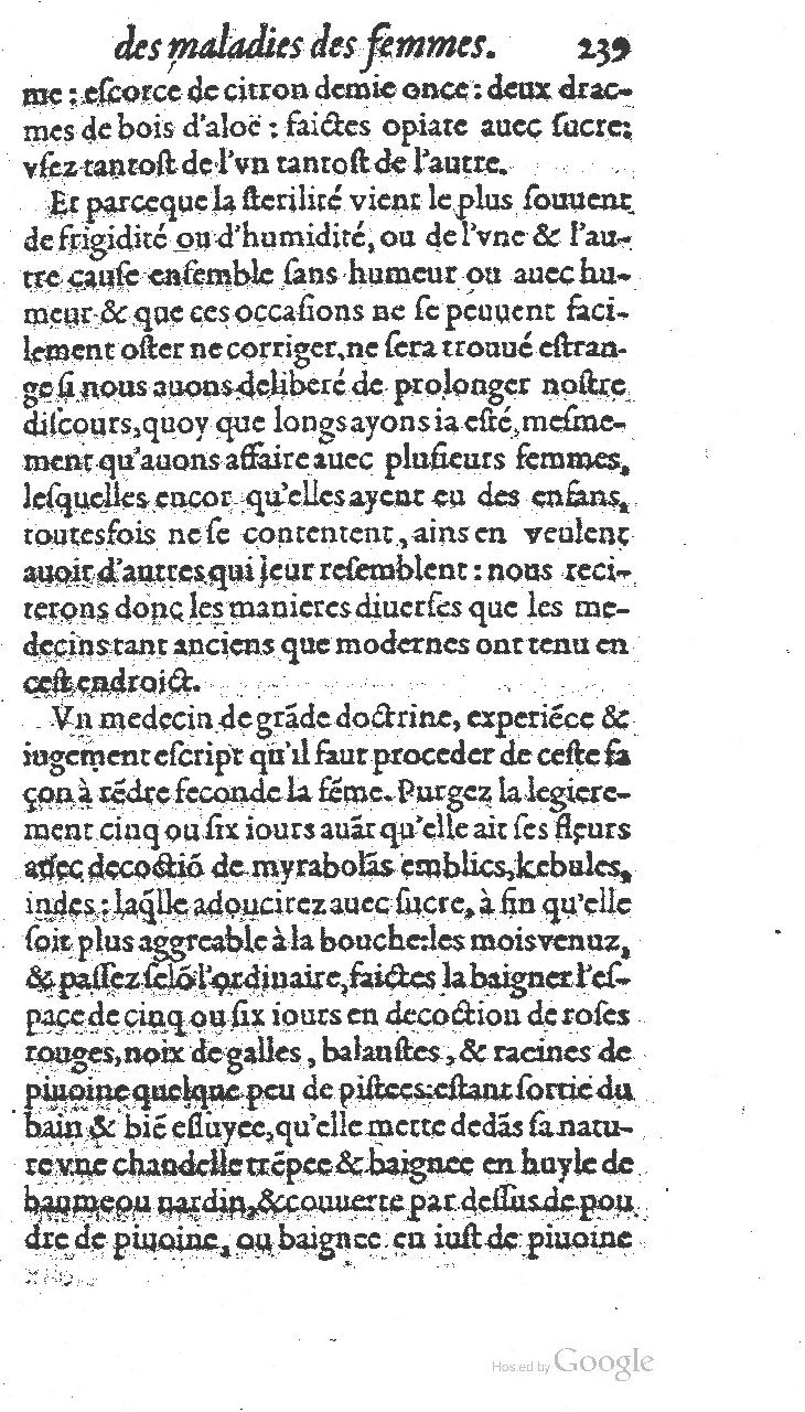 1585 - Jacques du Puis - Trésor des remèdes secrets pour les maladies des femmes - BnF
