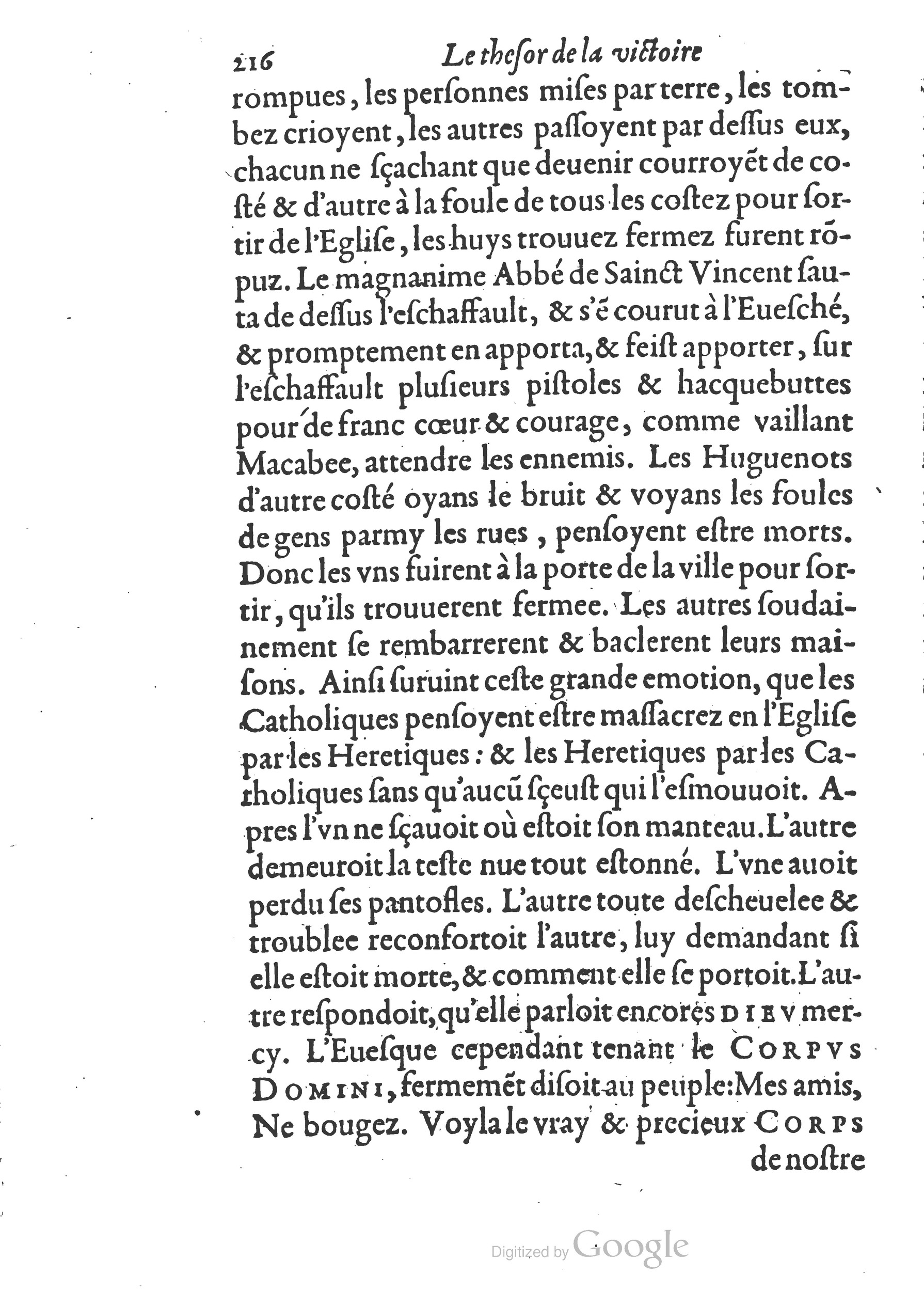 1578 - Nicolas Chesneau - Trésor et entière histoire de la triomphante victoire du corps de Dieu sur l’esprit malin - British Library 1578 - Nicolas Chesneau - Trésor et entière histoire de la triomphante victoire du corps de Dieu sur l’esprit malin - British Library