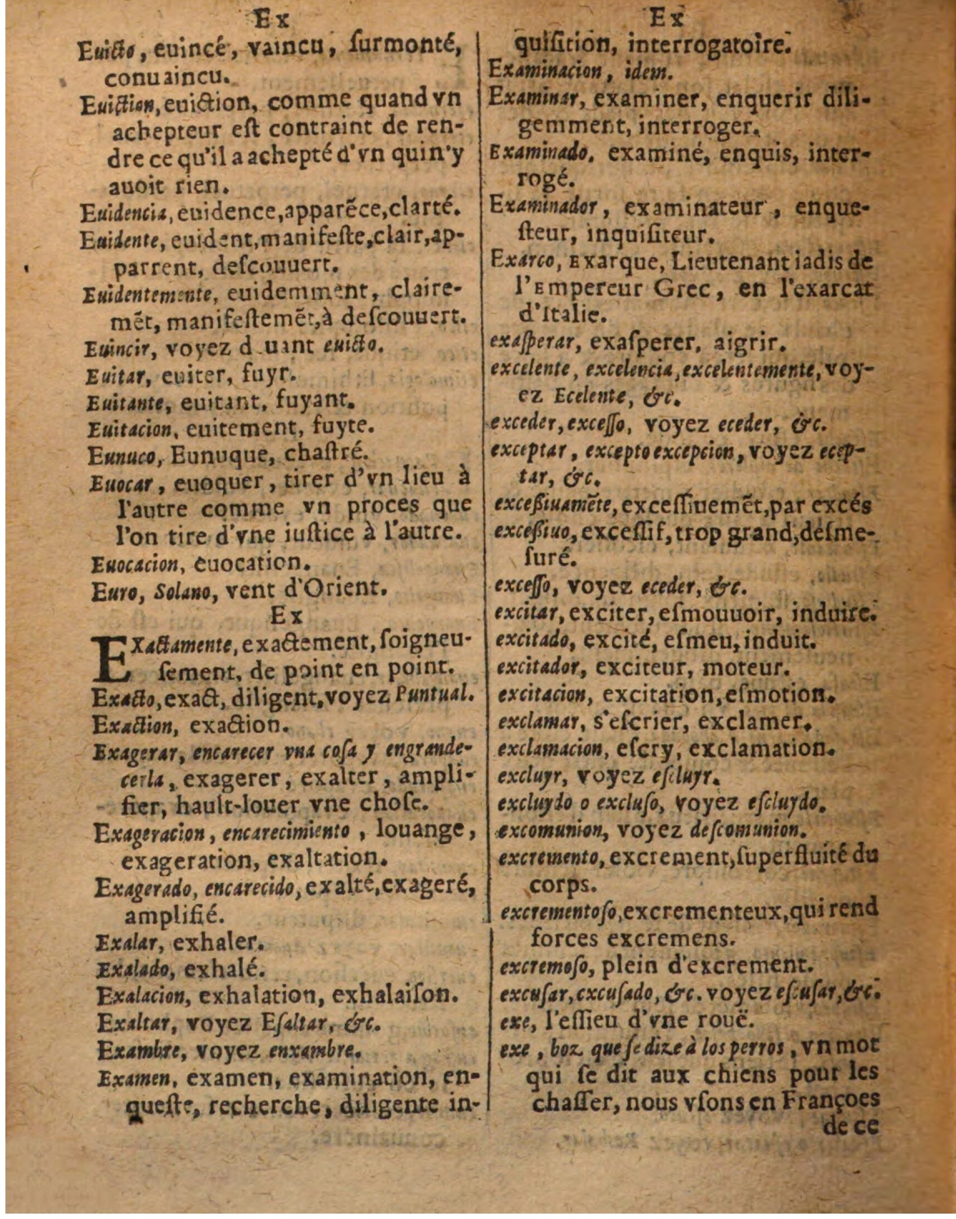 1625 - Hubert Antoine - Trésor des deux langues espagnole et française - Augsbourg