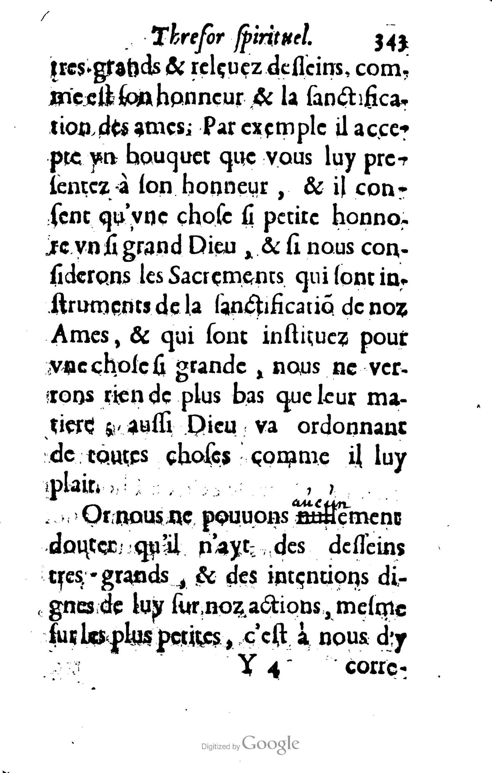 1633 - François Waudré - Trésor spirituel contenant les excellences du christianisme - BM Lyon