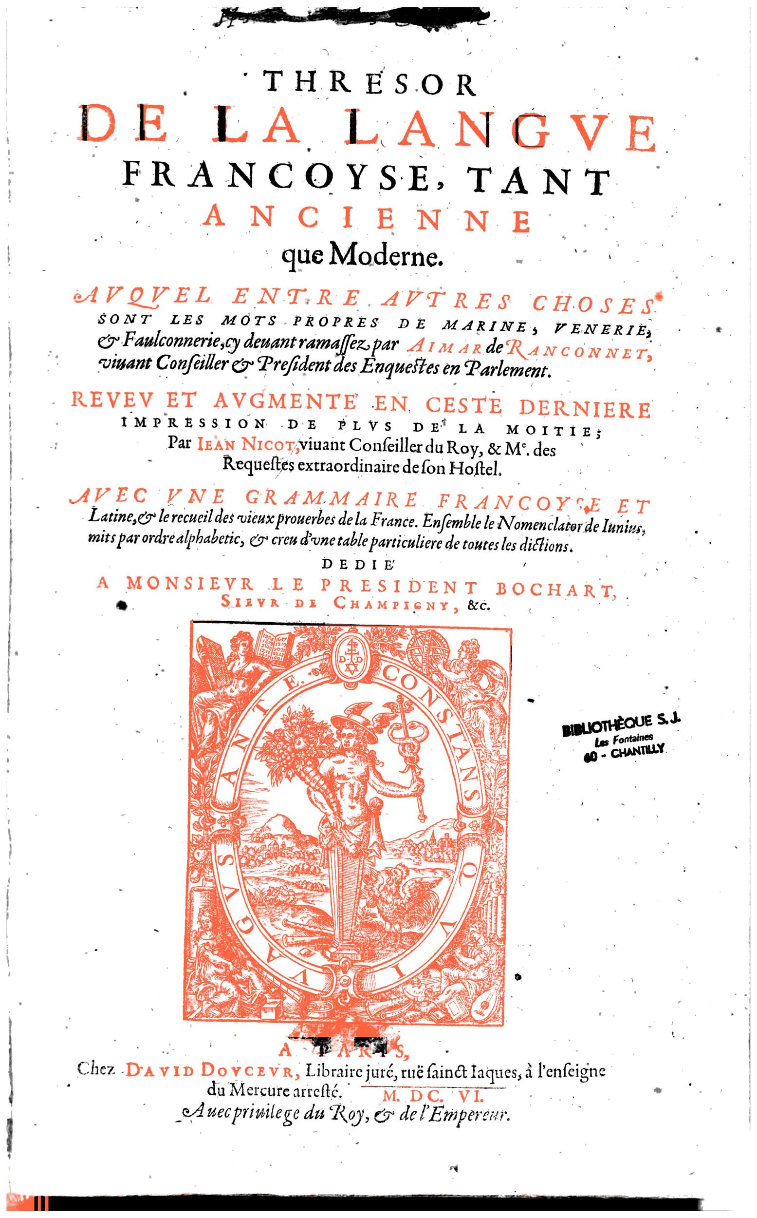 1606 - David Douceur - Trésor de la langue française - BM Lyon