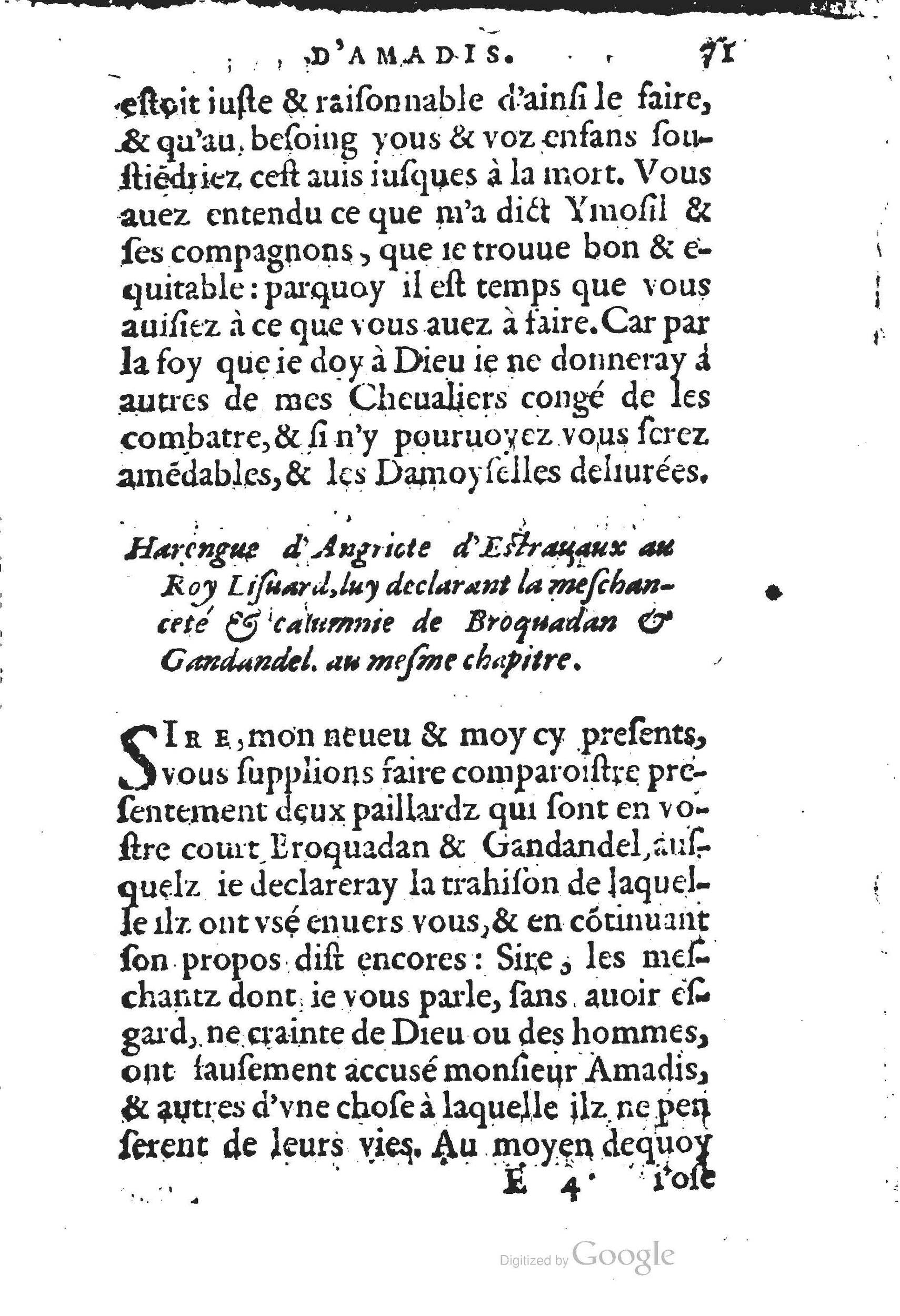 1560 - Jean d’Ogerolles et Gabriel Cotier Lyon - Trésor des Amadis - BSB Munich