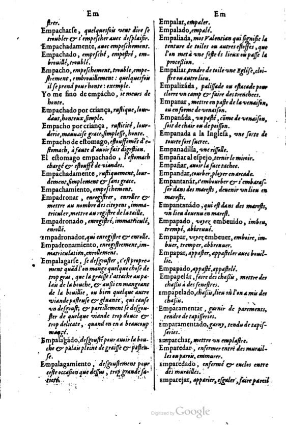 1621 - Adrian Tiffaine - Trésor des deux langues espagnole et française - BM Lyon