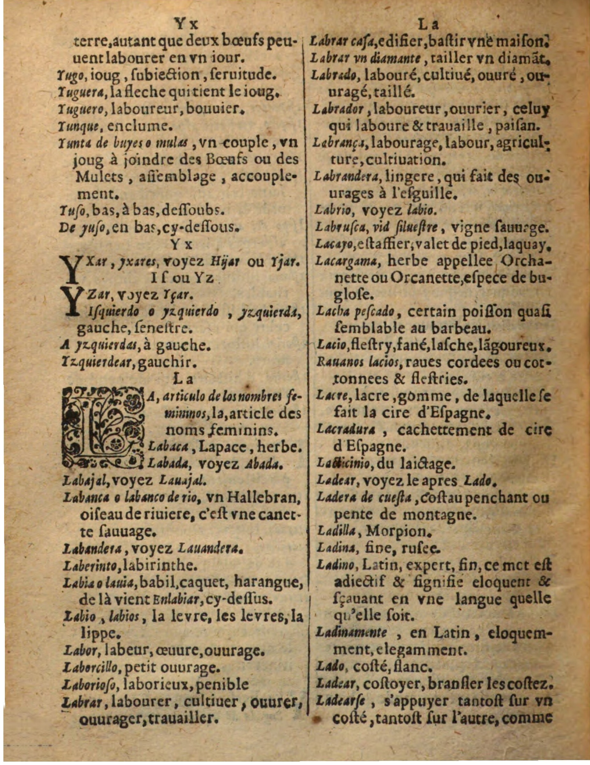 1625 - Hubert Antoine - Trésor des deux langues espagnole et française - Augsbourg
