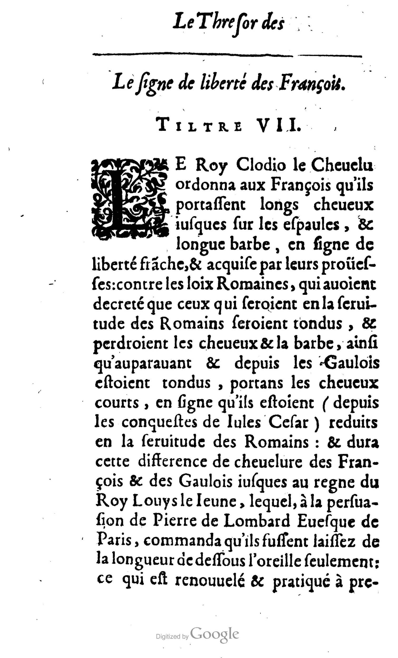 1638 - Jean Corrozet - Trésor des histoires de France - BM Lyon