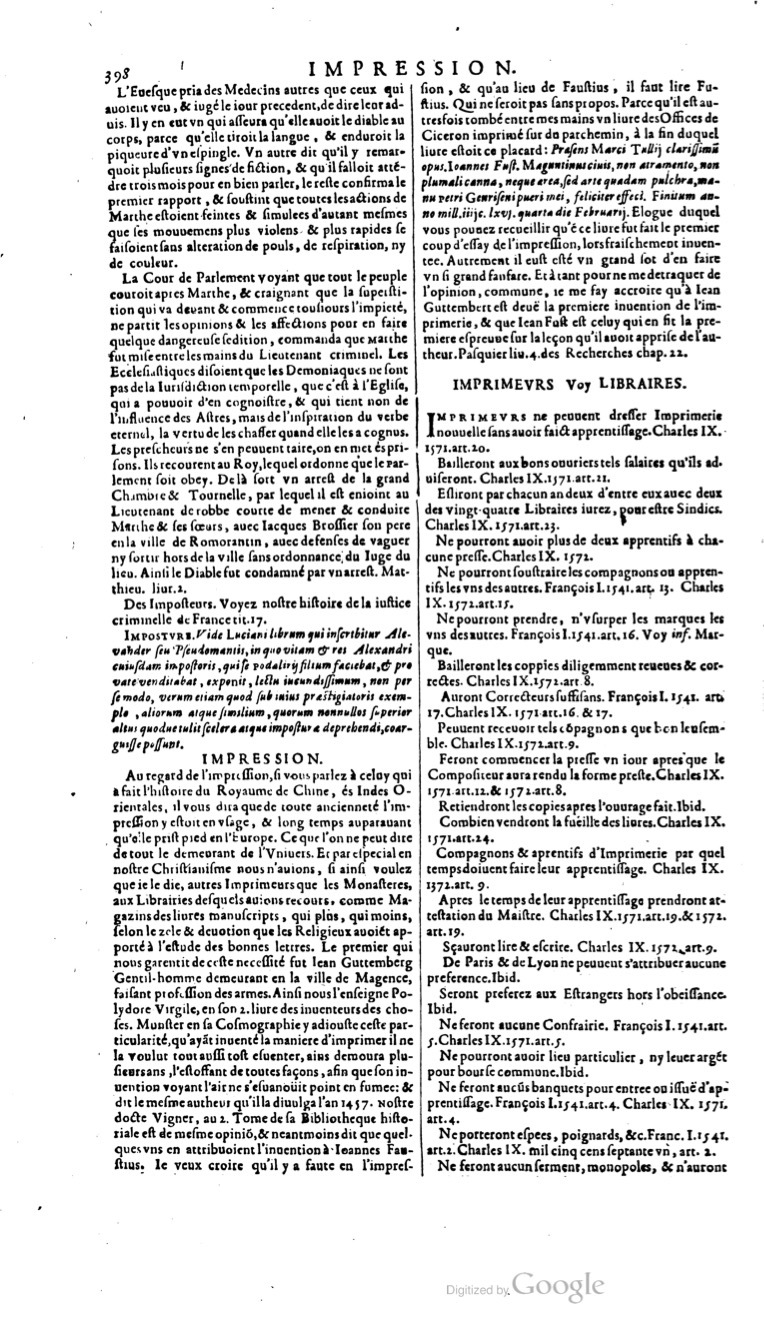 1629 - Veuve Nicolas Buon - Trésor du droit français (29620 T. 2) - BM Lyon
