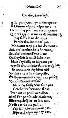 1623 - Jacques Cailloüé - Trésor ou recueil des chansons amoureuses - British Library