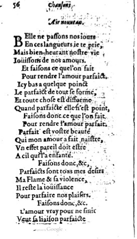 1623 - Jacques Cailloüé - Trésor ou recueil des chansons amoureuses - British Library