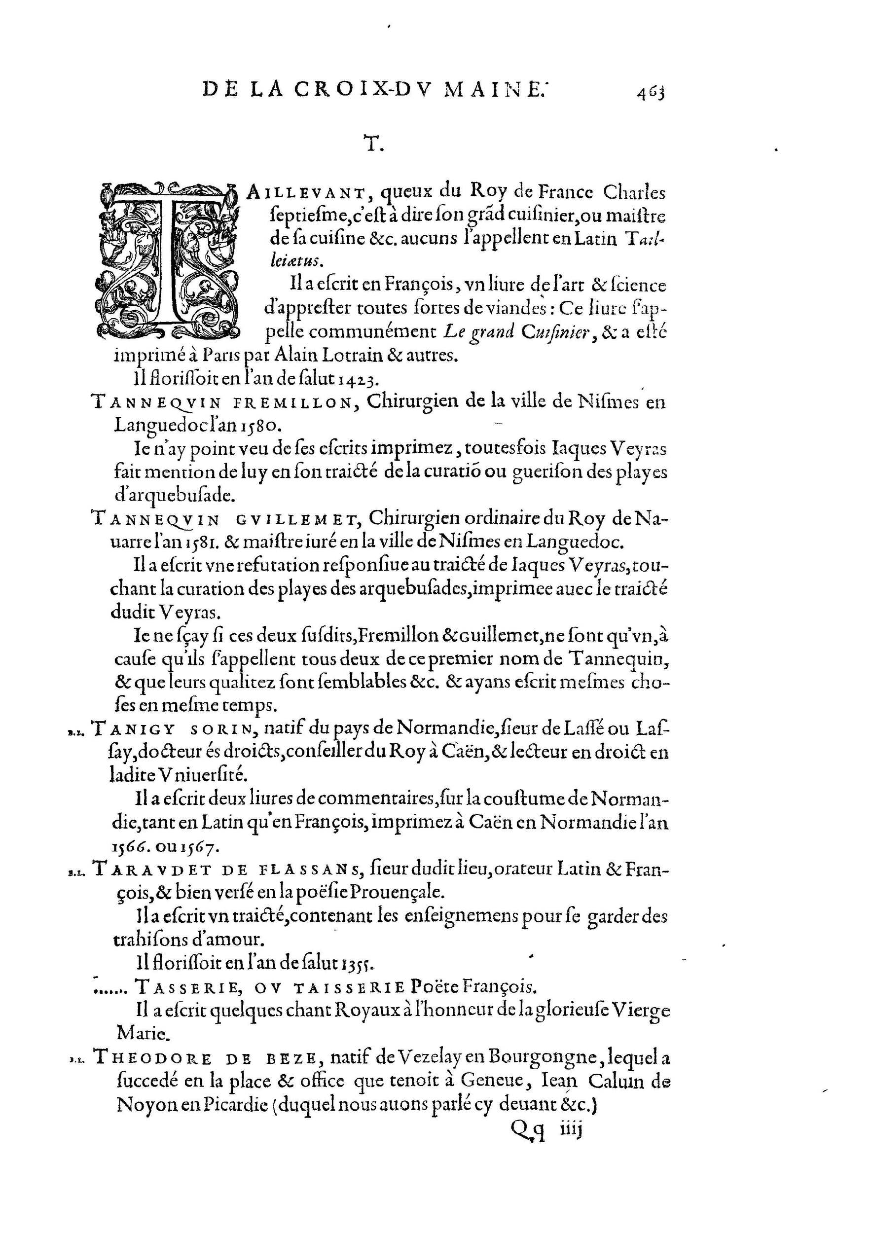 1584 - Abel L&#039;Angelier - Bibliothèques françaises - BnF