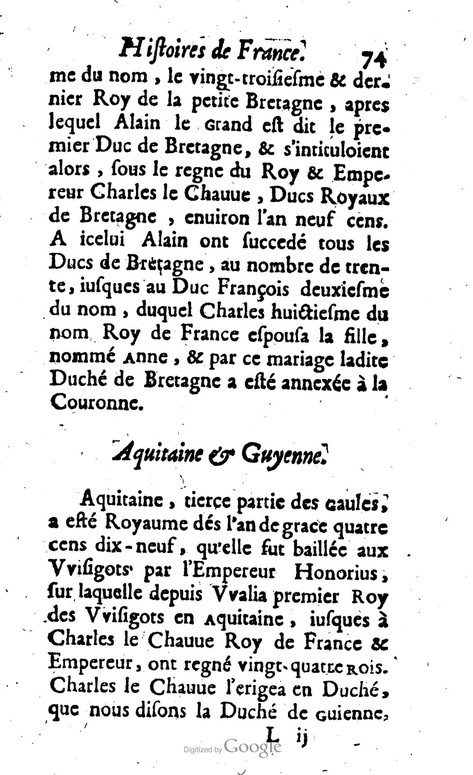 1638 - Jean Corrozet - Trésor des histoires de France - BM Lyon