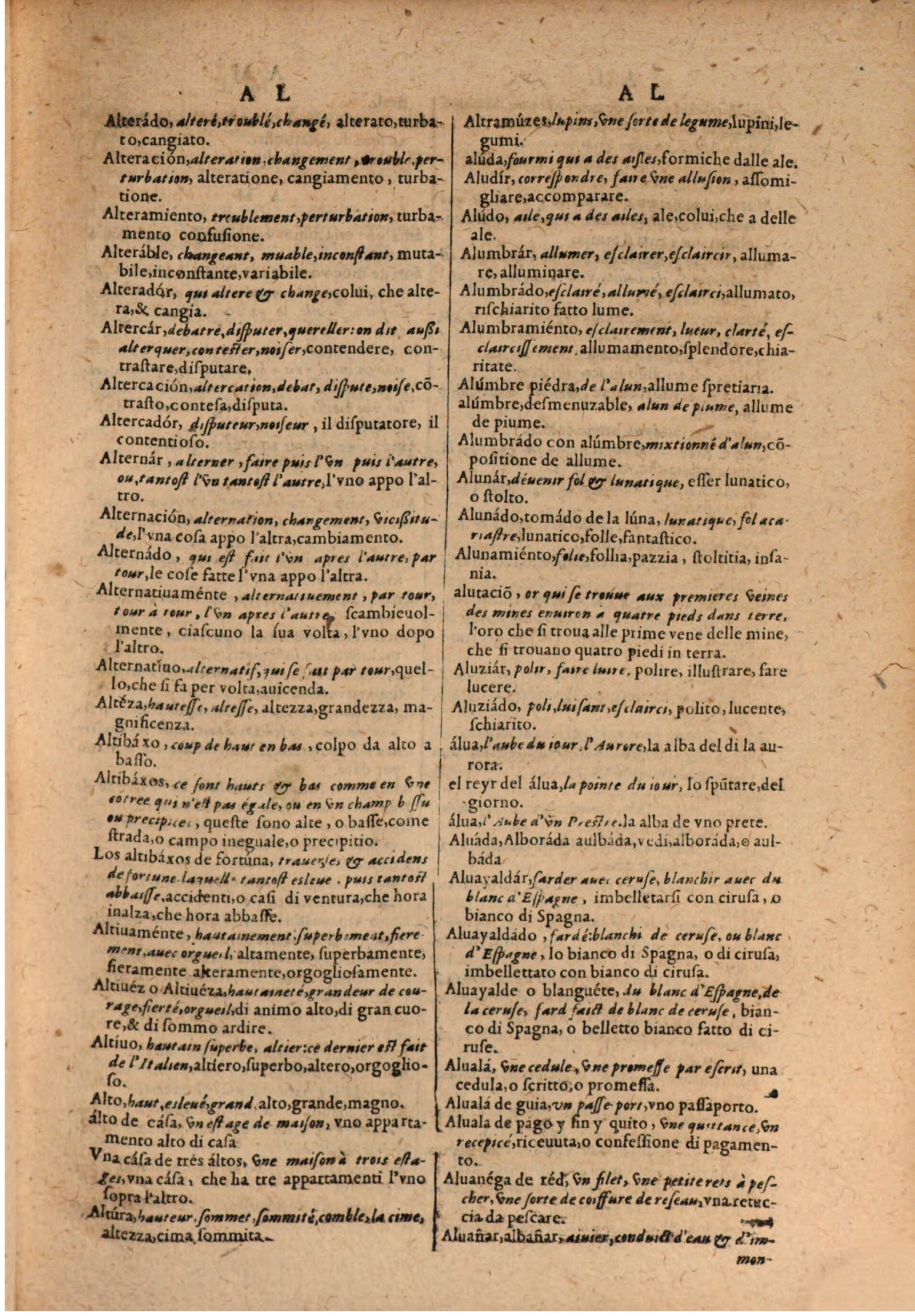 1606 - Samuel Crespin - Thresor des trois langues, francoise, italiene et espagnolle - BSB Munich
